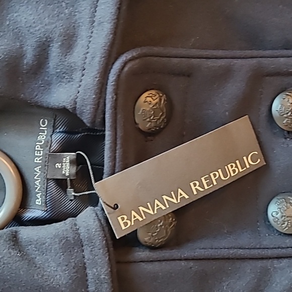 🔥Host Pick🔥 Banana Republic Navy Wool Double Breasted Coat - Picture 5 of 15